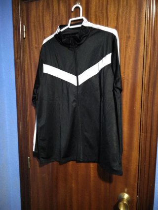 Giubbotto sportivo nero e bianco Taglia S