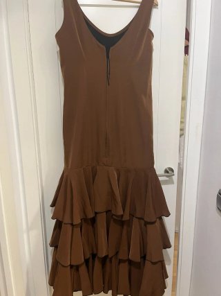 Traje Flamenca Volantes Marrón