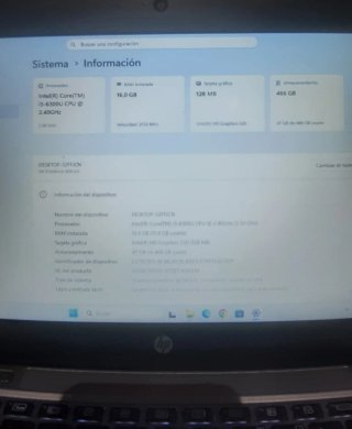 HP Elitebook 820 G3 16GB RAM/i5/SSD BX500 de 500Gb