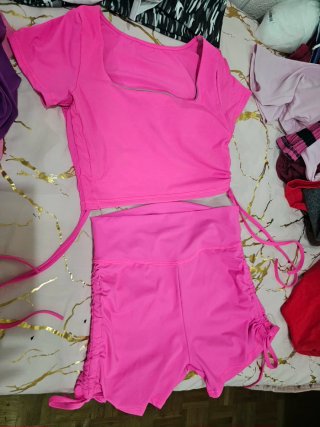 Set sportivo rosa. Valido per M/L