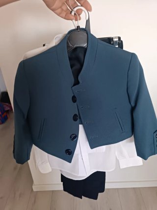 Traje flamenco azul