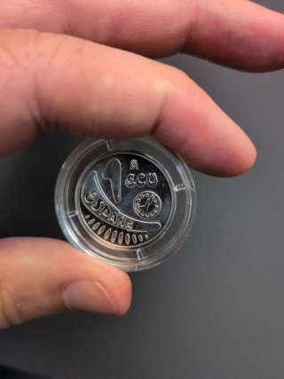 Moneda 1 ECU España 1989 Plata Ley