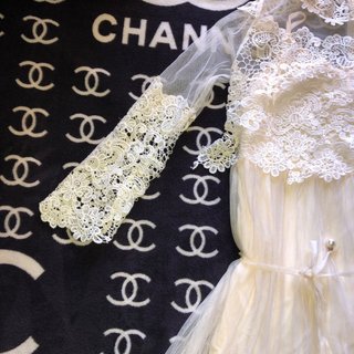 Vestido de fiesta blanco encaje