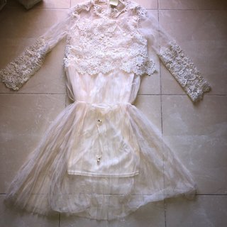 Vestido de fiesta blanco encaje