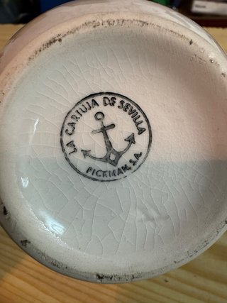 Jarrón Cartuja de Sevilla Blanco Porcelana