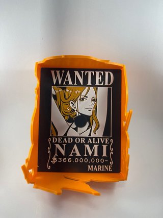 Lampada Shadow Box Wanted Nami
