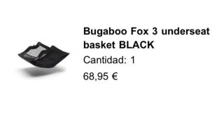 Cesta Bugaboo Fox 3 Negra