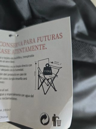 Silla de camping plegable