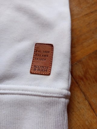 Sudadera Scotch & Soda Blanca Logo Palmeras