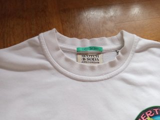 Sudadera Scotch & Soda Blanca Logo Palmeras