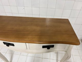 Mueble consola  de recibidor  vintage blanco