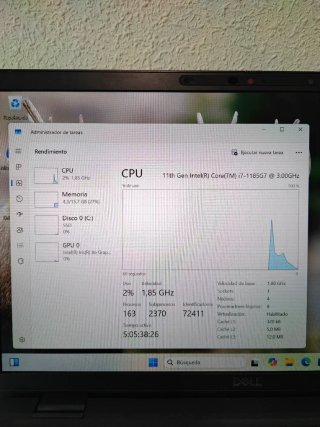 Ordenador Portátil Dell I7-1185G7 16GB 512GB SSD
