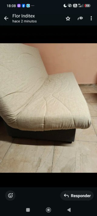 Sofá Cama Beige con Cajón