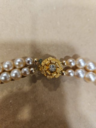 Gargantilla perlas bicolor + 2 pulseras