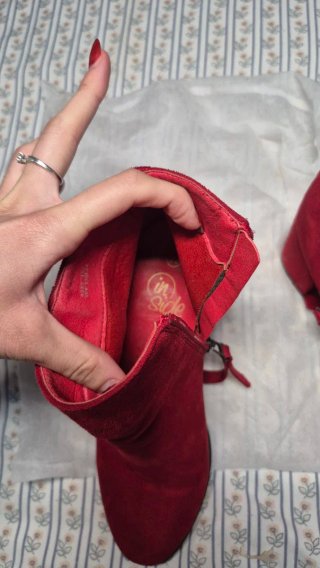 Botines rojos Inside efecto ante Talla 39