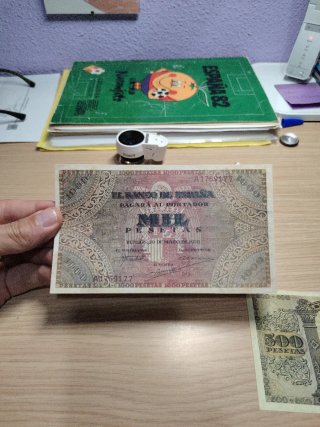 Facsímiles 1000 y 500 pesetas 1938