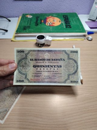 Facsímiles 1000 y 500 pesetas 1938