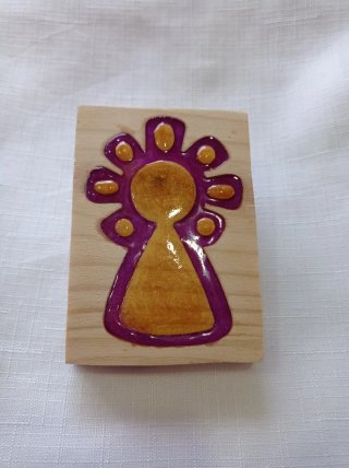 Virgen del Pilar Sello Madera