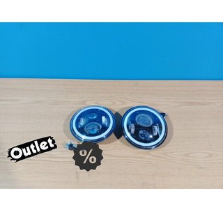OL FAROS PARA JEEP WRANGLER 96-18 OJOS ANGEL LED NEGRO R0160
