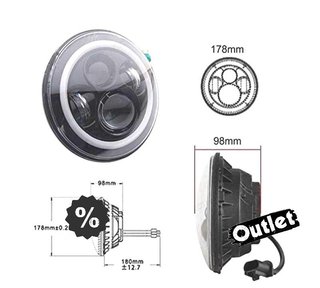 OL FAROS PARA JEEP WRANGLER 96-18 OJOS ANGEL LED NEGRO R0160
