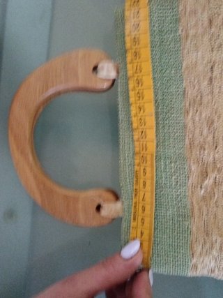 Borsa estiva righe beige e verdi