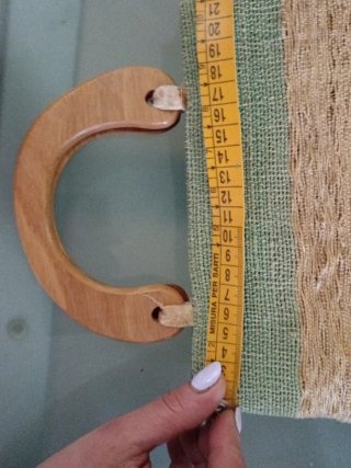 Borsa estiva righe beige e verdi