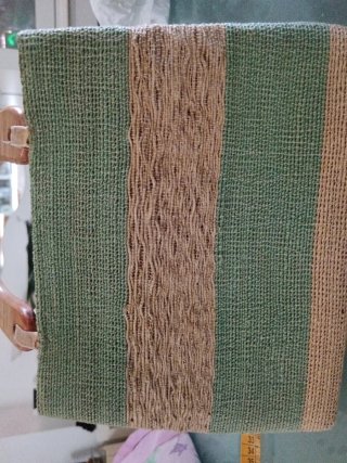 Borsa estiva righe beige e verdi