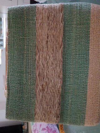 Borsa estiva righe beige e verdi