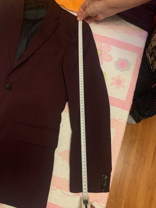 Chaqueta de traje para hombre color vino