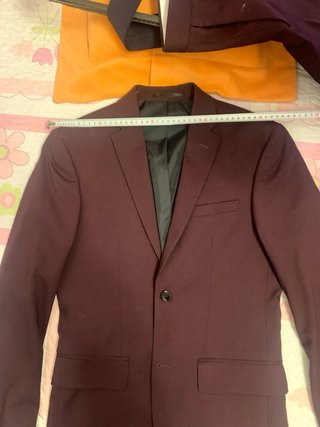 Chaqueta de traje para hombre color vino