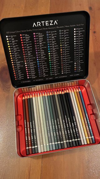 Lápices Acuarelables Arteza 120 Colores Expert