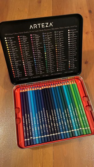 Lápices Acuarelables Arteza 120 Colores Expert