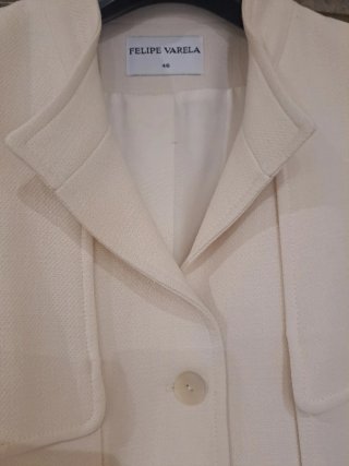 Chaqueta blazer Felipe Varela blanca Talla M