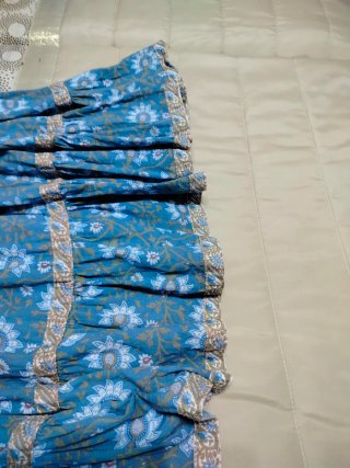 Vestido largo boho floral azul