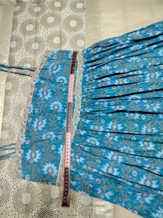 Vestido largo boho floral azul