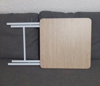 Mesita auxiliar madera y metal