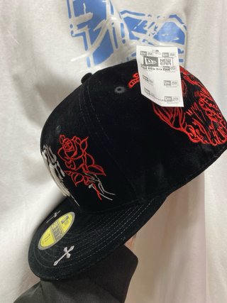 New Era 59FIFTY Cappello Rosso Nero Taglia 7 1/4