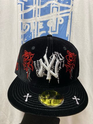 New Era 59FIFTY Cappello Rosso Nero Taglia 7 1/4