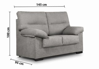 Sofá de 2 plazas gris