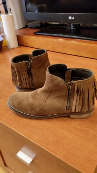 Botines ante flecos estilo Boho