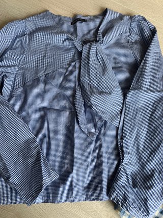 Camisas de cuadros azules y blancas