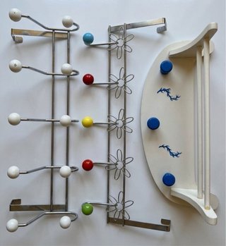 3 Perchas de Madera con Diseño Marino
