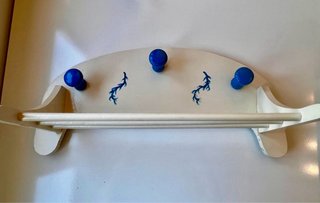 3 Perchas de Madera con Diseño Marino