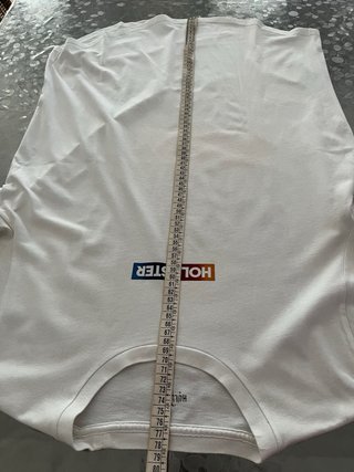 Camiseta Hollister Hombre Blanca Logo Arcoíris