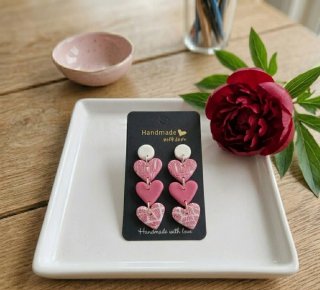 Pendientes Corazón Arcilla Polimérica