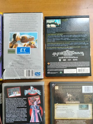 Lote Películas DVD y VHS: Matrix, E.T., Star Wars
