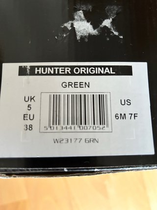 Botas Hunter Verdes Mujer Talla 38
