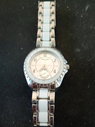 Orologio Police Argento e Bianco