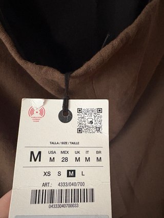 Vestido Zara Marrón Largo Sin Tirantes