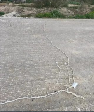Rete di sicurezza per cantieri 5x11m bianca